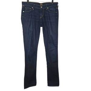 Citizens Of Humanity Womens Ava Dark Wash Low Rise Straight Leg Denim Jeans 29